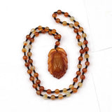 Yellow Agate Pendant - Natural Stone Necklace Pendants for Women