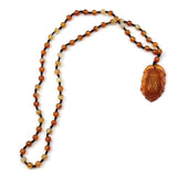 Yellow Agate Pendant - Natural Stone Necklace Pendants for Women
