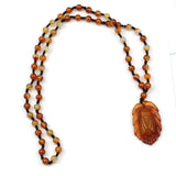 Yellow Agate Pendant - Natural Stone Necklace Pendants for Women