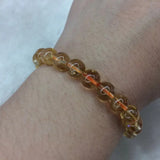 Natural Citrine Stone Beads Bracelet for Women