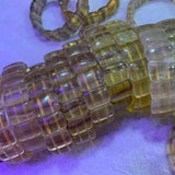 Natural Yellow Fluorite Stone Beads Bracelet Gemstone Bangle for Women