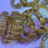 Natural Yellow Fluorite Stone Beads Bracelet Gemstone Bangle for Women