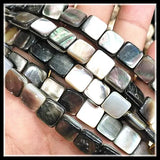 Mother of Pearl Heart Shape Shell Beads 12mm Strand