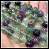 Green Fluorite Stone Round Ball Beads for Bracelets Making, 4mm-12mm