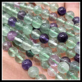 Green Fluorite Stone Round Ball Beads for Bracelets Making, 4mm-12mm