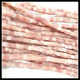 Pink Opal Gemstone Strings 4x4mm 6x6mm for Bracelet Making
