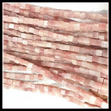 Pink Opal Gemstone Strings 4x4mm 6x6mm for Bracelet Making