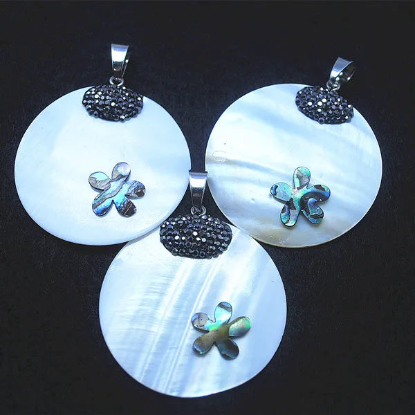 Nature Shell Pendants Carving Mother of Pearl DIY Shell Beads Charms