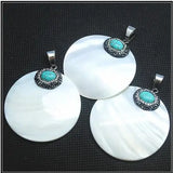 Nature Shell Pendants Carving Mother of Pearl DIY Shell Beads Charms