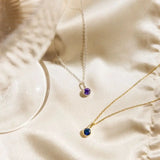 12 Constellation Birthstone Set Necklace Zodiac Stainless Steel Pendant