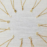 Stainless Steel 12 Constellation Pendant Necklace Golden Zodiac Charms Jewelry