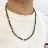 Tiger Eye Stone Beads Necklace 60cm Length