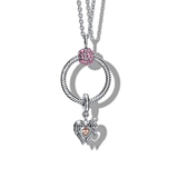 Sterling Silver S925 Necklace with Logo Girl's Holiday Gift