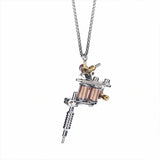 Steampunk Pendant Tattoo Machine Chain Necklace