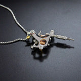 Steampunk Pendant Tattoo Machine Chain Necklace