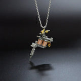 Steampunk Pendant Tattoo Machine Chain Necklace