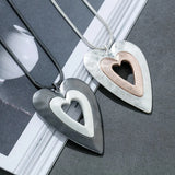 Heart Pendant Necklace Chunky Suspension Jewellery Chokers Chains