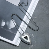 Heart Pendant Necklace Chunky Suspension Jewellery Chokers Chains