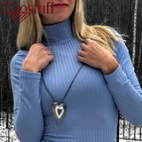 Heart Pendant Necklace Chunky Suspension Jewellery Chokers Chains