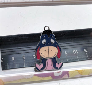 20 Pcs Cartoon Donkey Charms DIY Jewelry Making Pendants 3.6CM