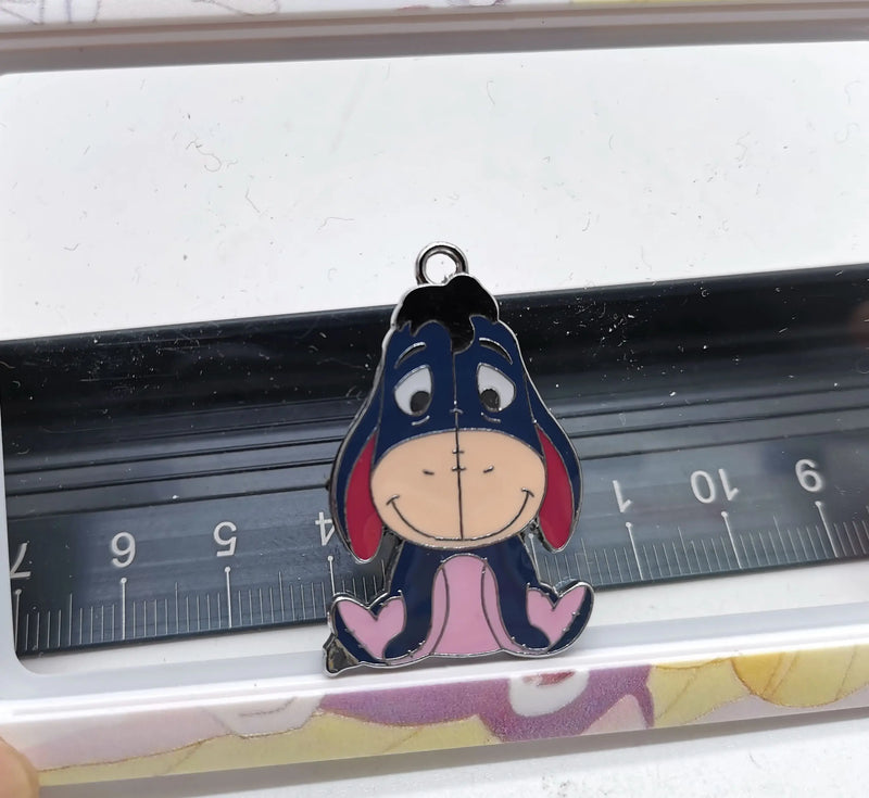 20 Pcs Cartoon Donkey Charms DIY Jewelry Making Pendants 3.6CM