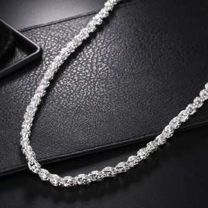 925 Silver Necklace 20/24 inches Chain Women Men Jewelry Christmas