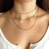 925 Silver Choker Square Link Chain Modern Cable Necklace