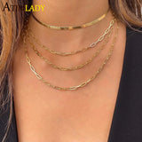 925 Silver Choker Square Link Chain Modern Cable Necklace