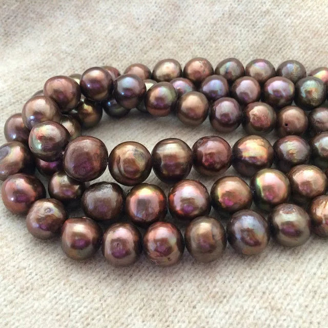 AAA+ 8mm Chocolate Sea Shell Pearl Necklace