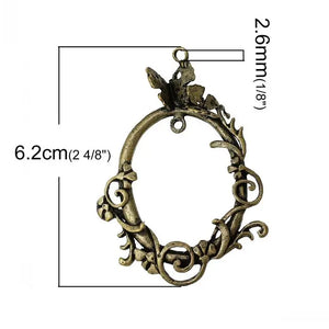Antique Bronze Butterfly Charm Pendants