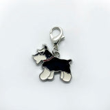 Enamel Schnauzer Dog Charm Pendant DIY Jewelry Accessory