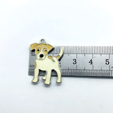 Enamel Metal Jack Dog Charm Pendant for Pet Souvenir Jewelry