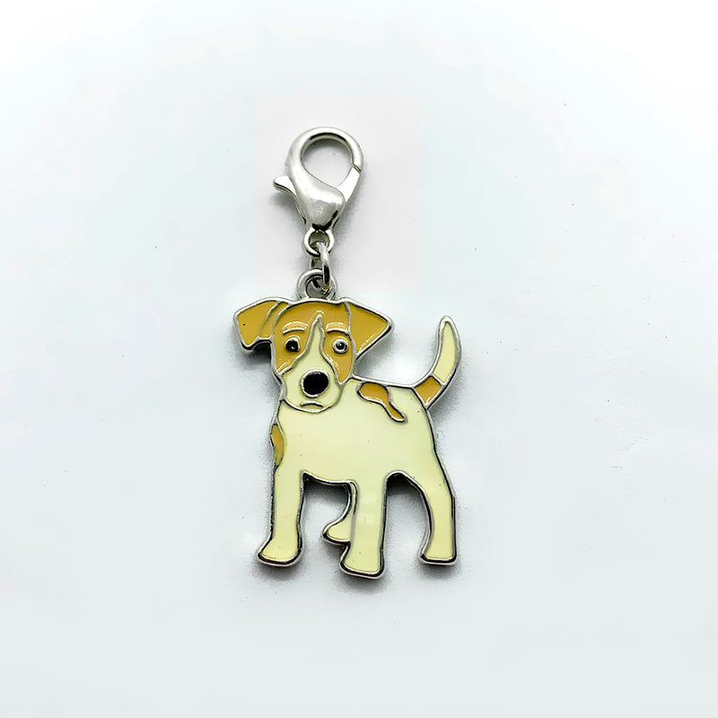 Enamel Metal Jack Dog Charm Pendant for Pet Souvenir Jewelry