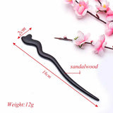 Vintage Sandalwood Hair Stick Ethnic Wood Hairpin