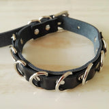 Harajuku Hot Dark Rivet Leather Choker Punk Necklace w/ Heart Lock & Key