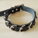 Harajuku Hot Dark Rivet Leather Choker Punk Necklace w/ Heart Lock & Key