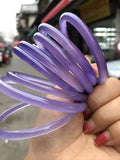 Natural Purple Jade Bangle Hand Carved Chalcedony Bracelet