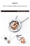 Stainless Steel Crown Pendant Couple Chain Necklace Hot 2PCS/LOT