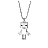 Punk Hip-Hop Robot Pendant Necklace for Men Gift