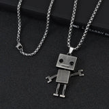 Punk Hip-Hop Robot Pendant Necklace for Men Gift