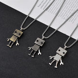Punk Hip-Hop Robot Pendant Necklace for Men Gift