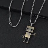 Punk Hip-Hop Robot Pendant Necklace for Men Gift