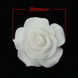 Resin Flower Embellishments for Jewelry Making 20mm x 20mm, 50PCs