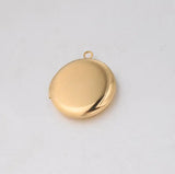 Round Photo Locket Pendant Stainless Steel DIY Jewelry Making 20Pcs/Lot