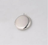 Round Photo Locket Pendant Stainless Steel DIY Jewelry Making 20Pcs/Lot