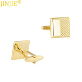Plain Metal Cufflinks Men's French Square Shirt Cufflinks
