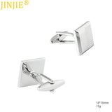 Plain Metal Cufflinks Men's French Square Shirt Cufflinks