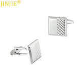 Plain Metal Cufflinks Men's French Square Shirt Cufflinks
