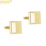 Plain Metal Cufflinks Men's French Square Shirt Cufflinks