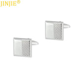 Plain Metal Cufflinks Men's French Square Shirt Cufflinks